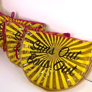 Sun out Buns out plastic wristlet